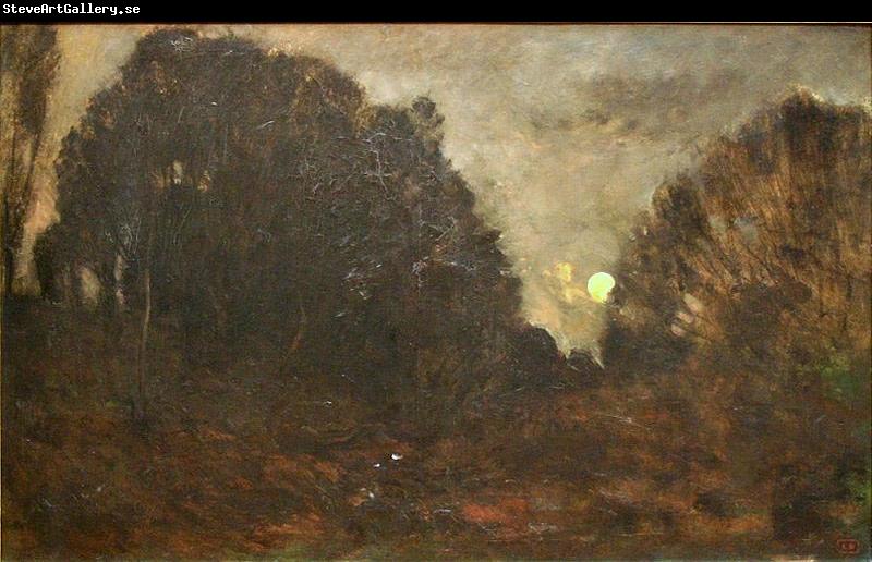 Charles-Francois Daubigny Rising Moon in Barbizon